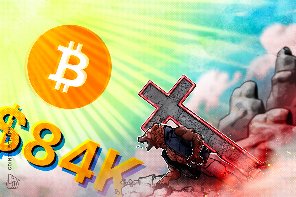 Bitcoin risks new 'death cross' as BTC price tackles $84K resistance