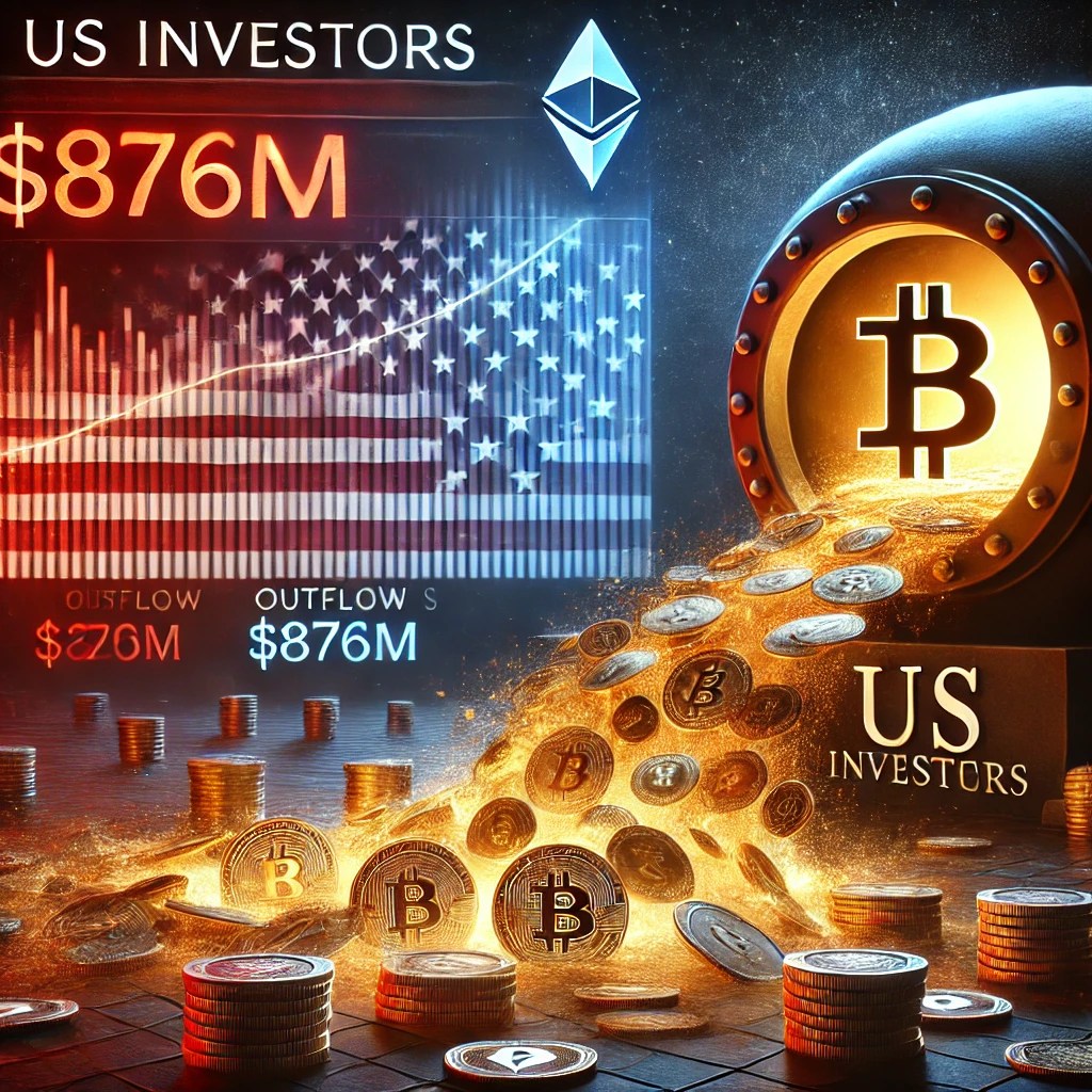 Crypto Outflows Continue as US Investors Pull Back: $876M in One Week