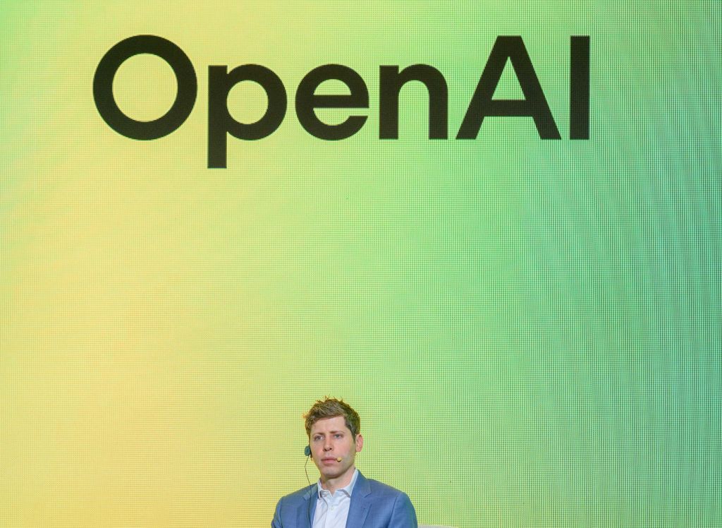 Open AI Chief Executive Officer Sam Altman speaks during the Kakao media day in Seoul.